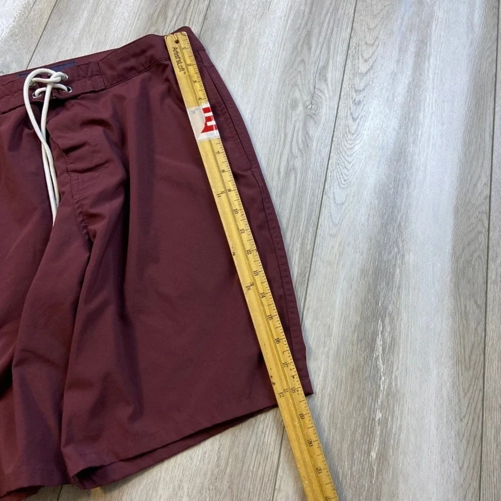 Abercrombie & Fitch Swim Shorts Mens Size 31 Red Beach Preppy Drawstring Trunks